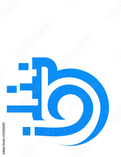 blue letter b technology logo
