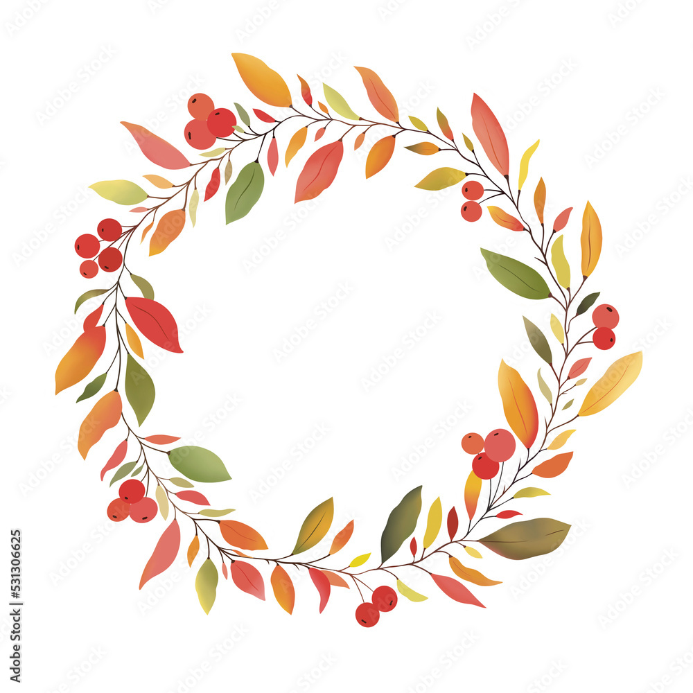 Obraz premium wreath of autumn leaves