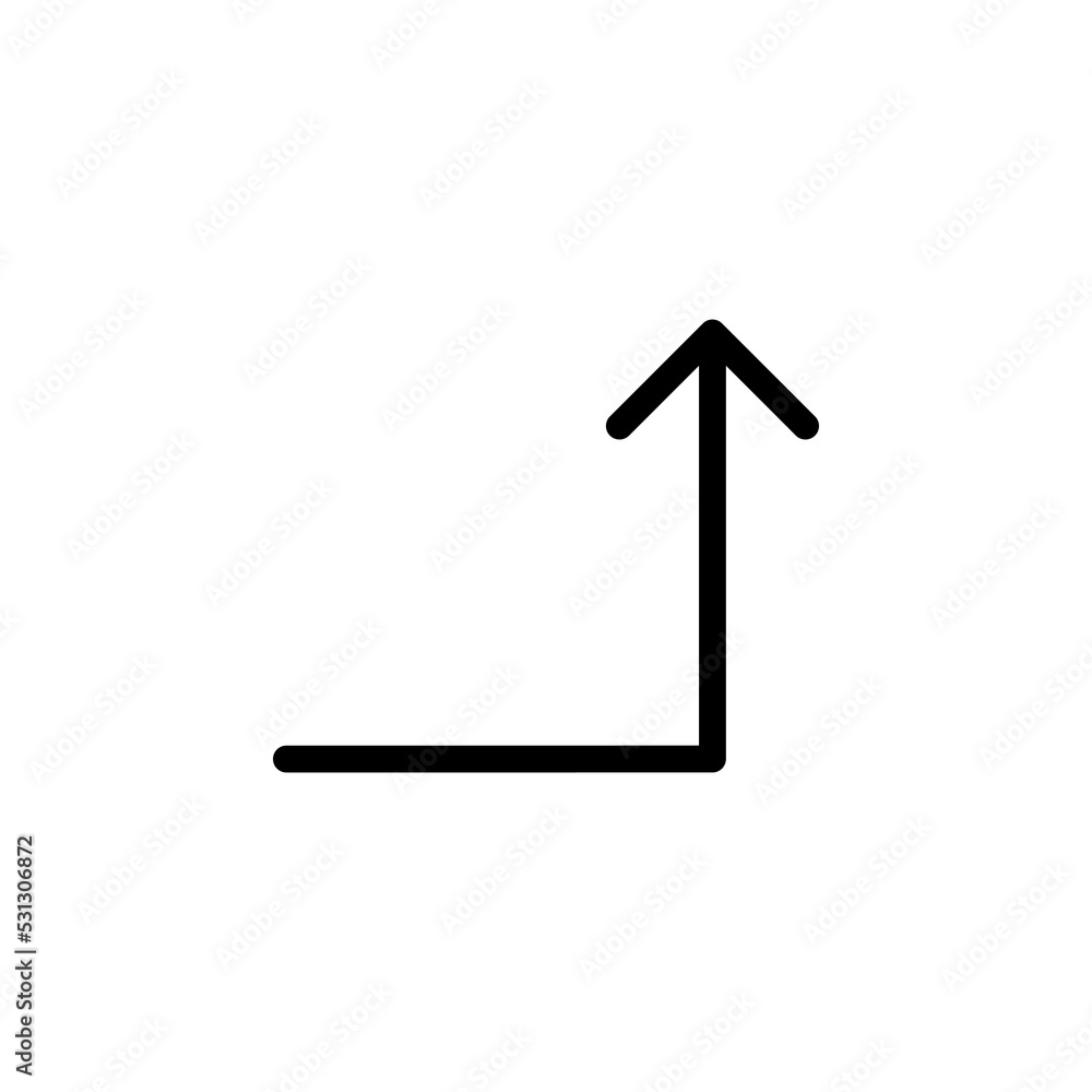 Arrow sign symbol line icon suitable for any purpose Arrow sign symbol line icon suitable for any purpose