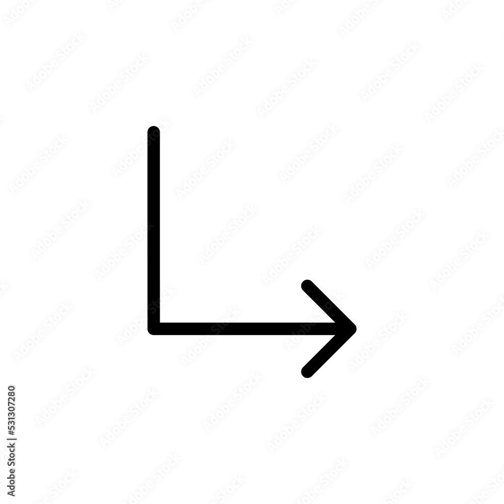 Arrow sign symbol line icon suitable for any purpose Arrow sign symbol line icon suitable for any purpose