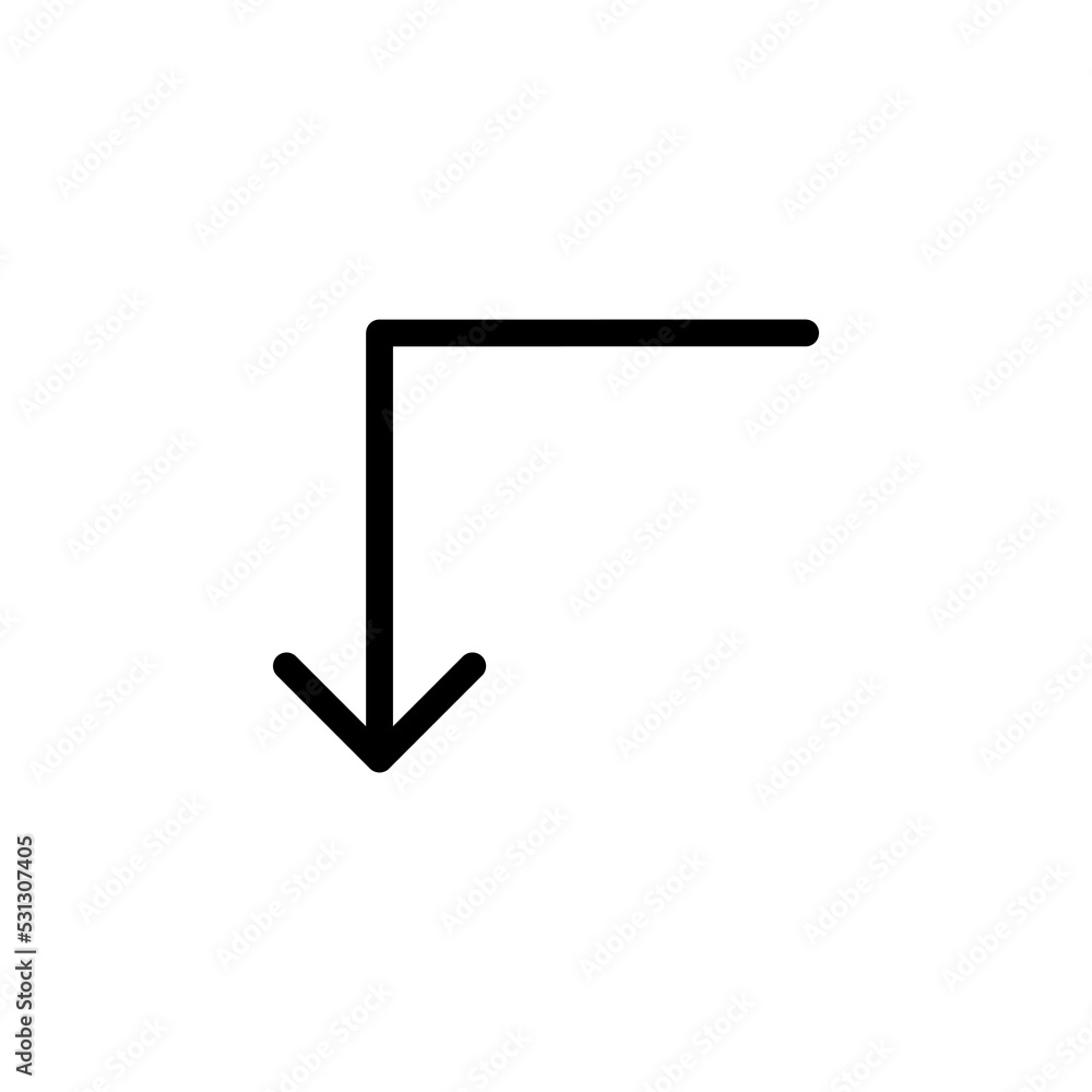Arrow sign symbol line icon suitable for any purpose Arrow sign symbol line icon suitable for any purpose
