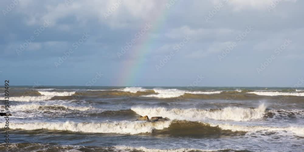 climate change stormy sea and rainbow 1 climate change stormy sea and rainbow 1