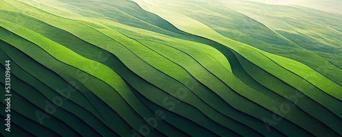 Panel kuchenny z motywem Abstract organic green lines as wallpaper background illustration