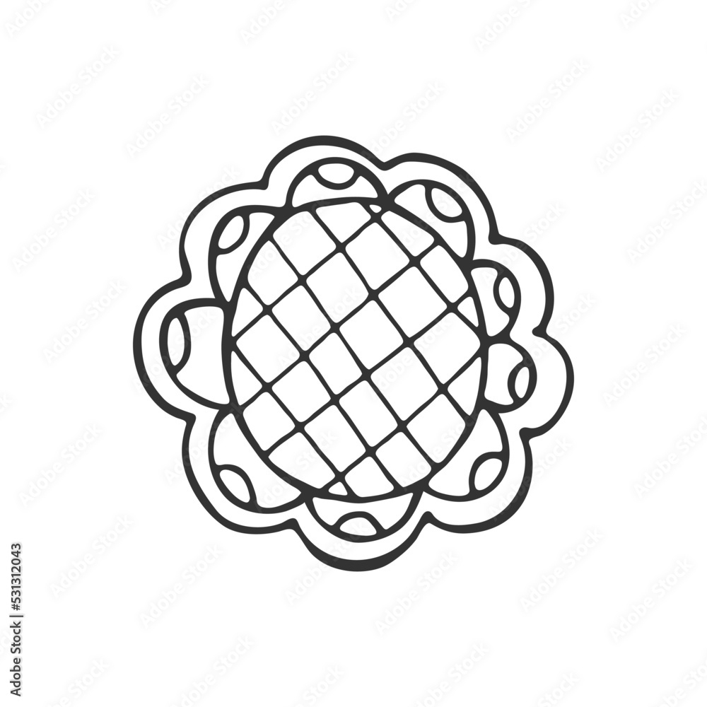 Hand drawn flower isolated on white background. Decorative doodle sketch illustration. Vector floral element. Hand drawn flower isolated on white background. Decorative doodle sketch illustration. Vector floral element.