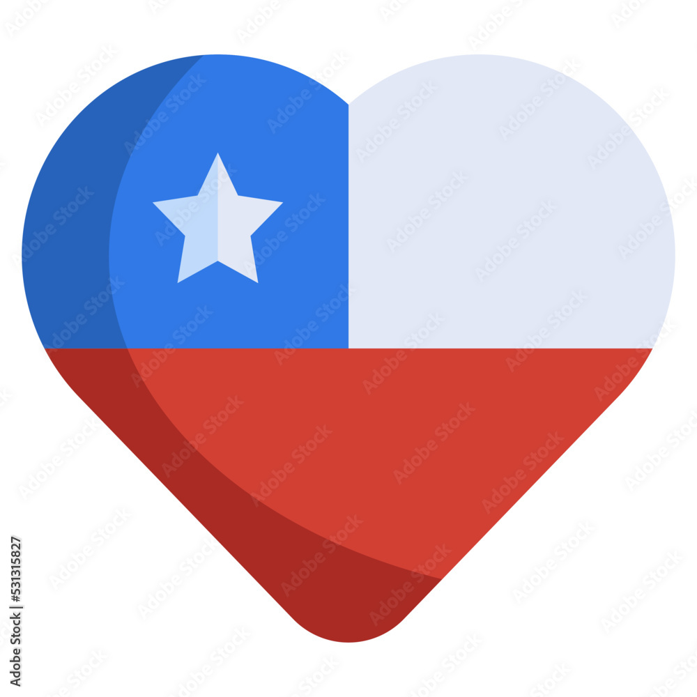 Naklejka premium CHILE flat icon,linear,outline,graphic,illustration