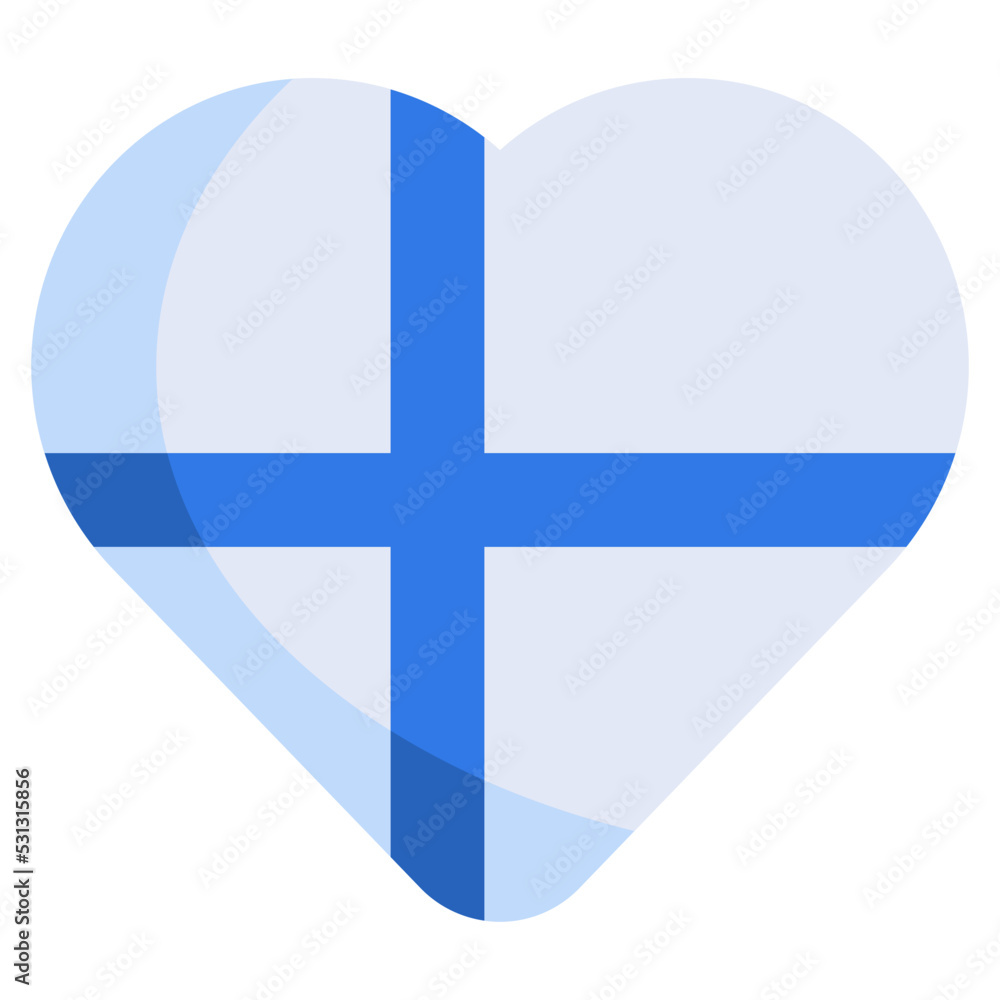 Obraz premium FINLAND flat icon,linear,outline,graphic,illustration