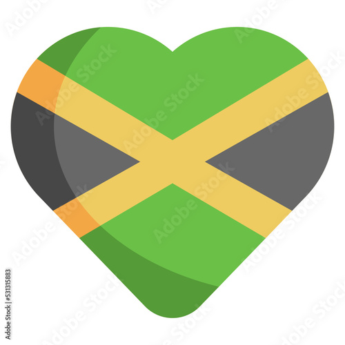 JAMAICA flat icon,linear,outline,graphic,illustration