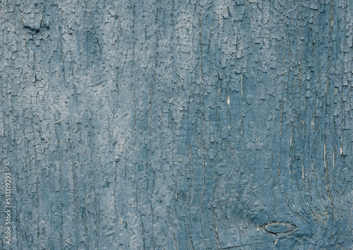 High quality blue painted wood background. Front view with copy space.