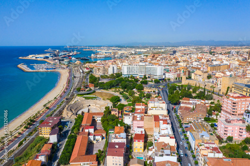 View of Catalan city Tarragona, Spain  © gatsi