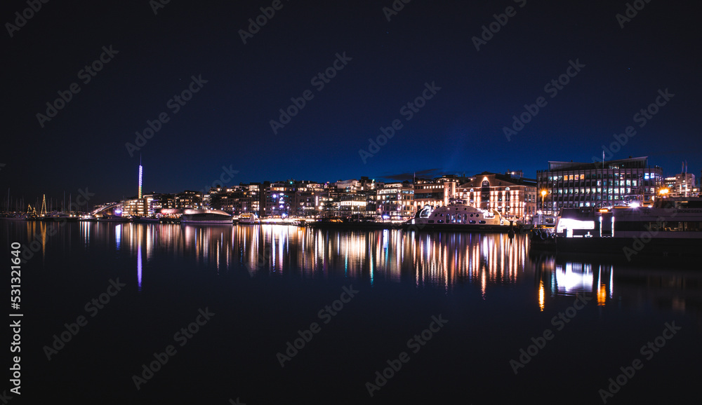 Oslo City lights  at night