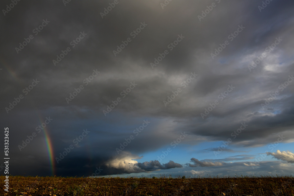 Rainbow over a field // Regenbogen über einem Feld - Wuppertal, Germany