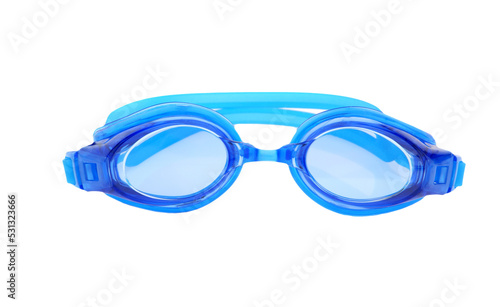 Blue swimming goggles  isolated on transparency photo png file  photo