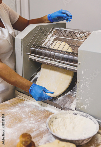 The process of preparing food from dough in the kitchen