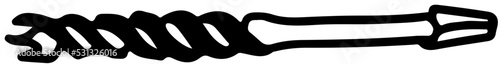 cabinetmaker's and carpenter's tools twist bit in vector
