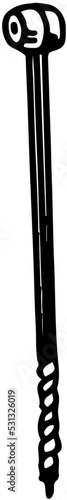cabinetmaker's and carpenter's tools auger in vector