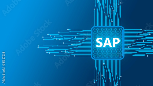 SAP System Software Automation concept in motherboard photo