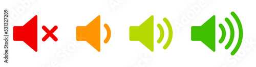 Volume icon set