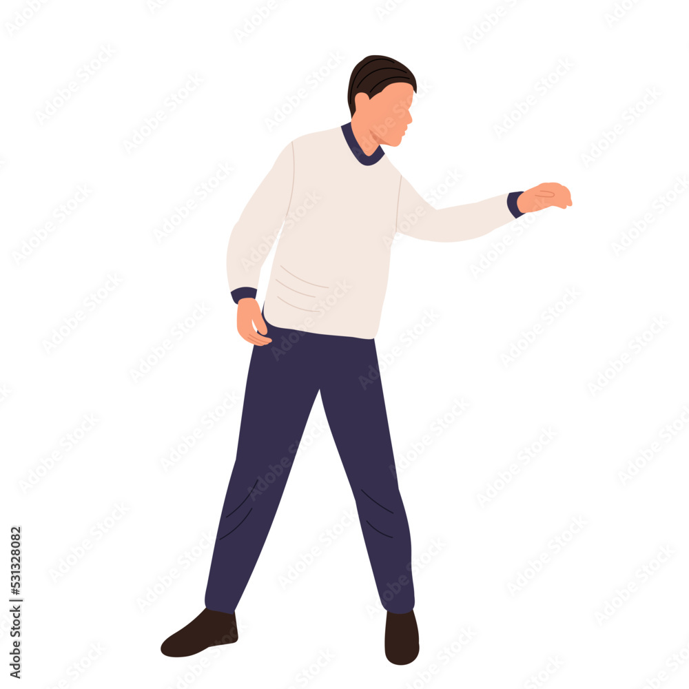 dancing man, guy, dance isolated vector