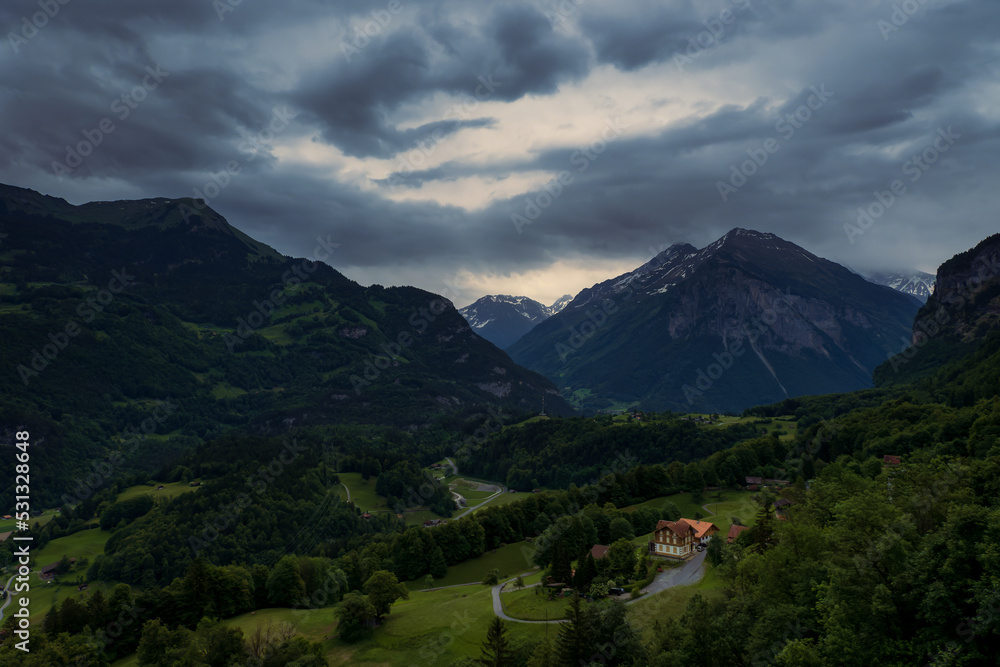 Near Meiringen (Switzerland), several views of the reichenbach falls.