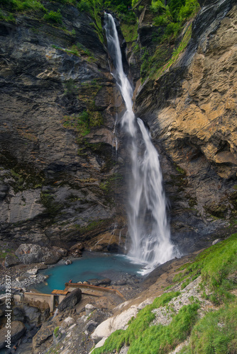 Near Meiringen (Switzerland), several views of the reichenbach falls. © mvera