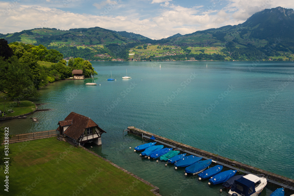 Fototapeta premium Spiez is a municipality in the canton of Bern in Switzerland.
