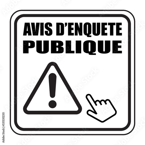 Logo avis d'enquête publique.
