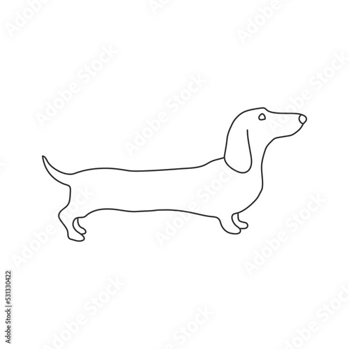 Dachshund dog icon simple vector. Purebred dog 