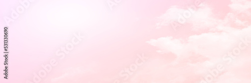Pink sky with white cloud. The firmament before a large storm. Sweet dream background. © kikk