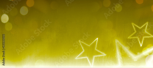 Holiday bokeh. Abstract festive Christmas background with elegant bokeh defocused star lights
