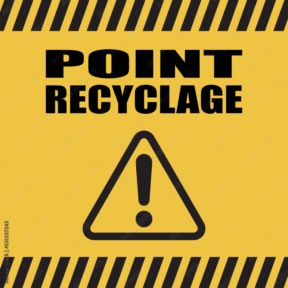 Logo point recyclage. - obrazy, fototapety, plakaty 