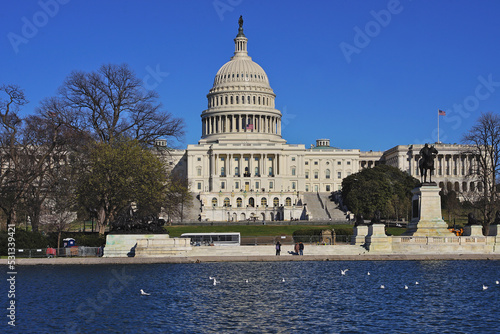 Historic senate capitol building in Washington DC, USA 