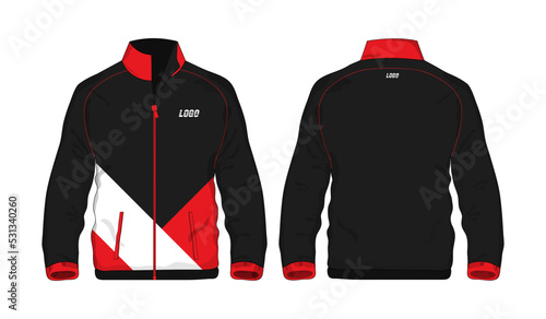 Sport Jacket red and black template for design on white background. Vector illustration eps 10
