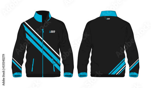 Sport Jacket Blue and black template for design on white background. Vector illustration eps 10.