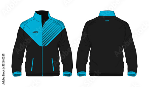 Sport Jacket Blue and black template for design on white background. Vector illustration eps 10.