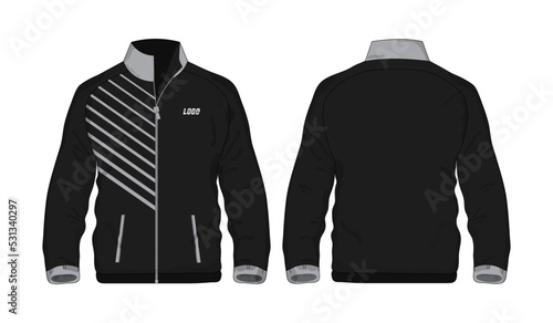 Sport Jacket Gray and black template shirt for design on white background. Vector illustration eps 10.