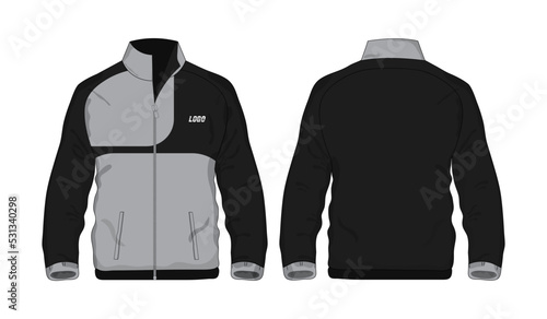 Sport Jacket Gray and black template shirt for design on white background. Vector illustration eps 10.