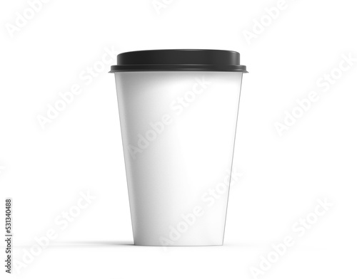 Isolated Paper Coffee Cup Mockup for promotions, advertising or branding.