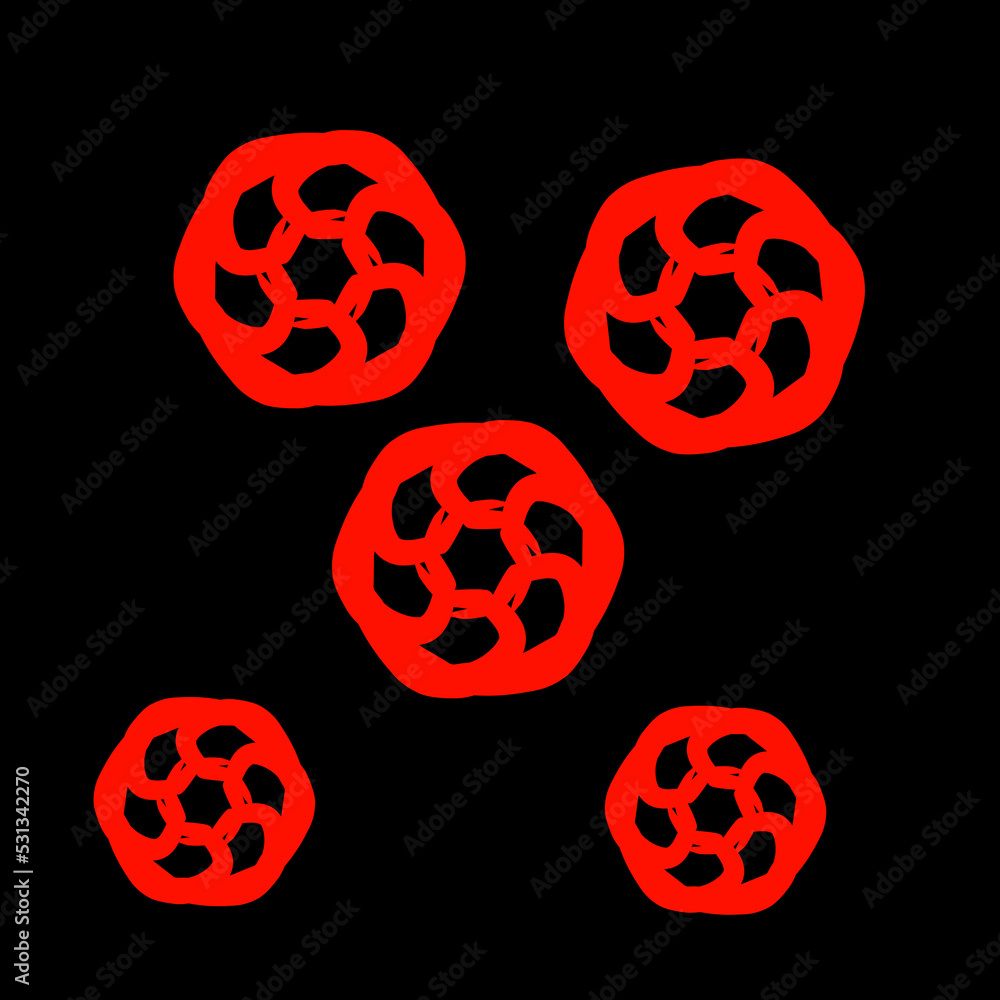 red circle logo illustration with a hole in the middle