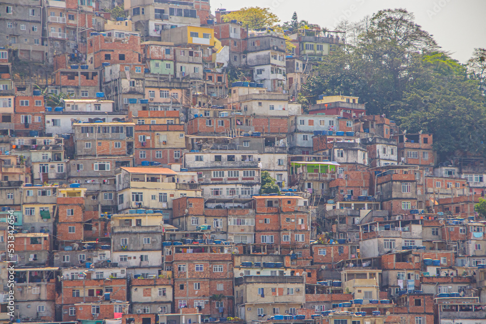 Cantagalo favela in the Ipanema neighborhood of Rio de Janeiro.