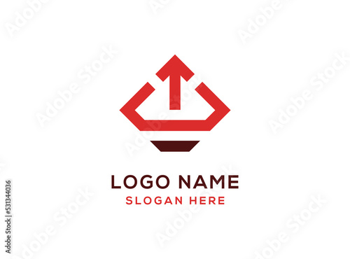 Free Download simple arrow up logo design template - GFXLoad