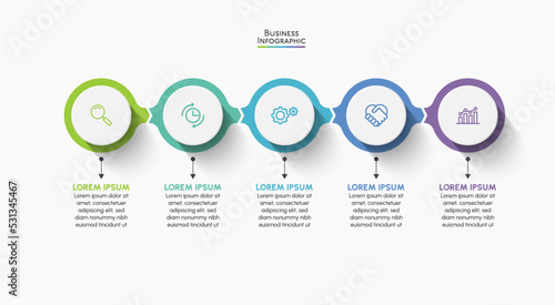 Business data visualization. timeline infographic icons designed for abstract background template milestone element modern diagram process technology digital marketing data presentation chart Vector