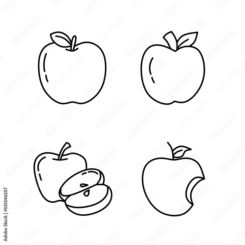 apple fruit icon illustration apple fruit icon illustration