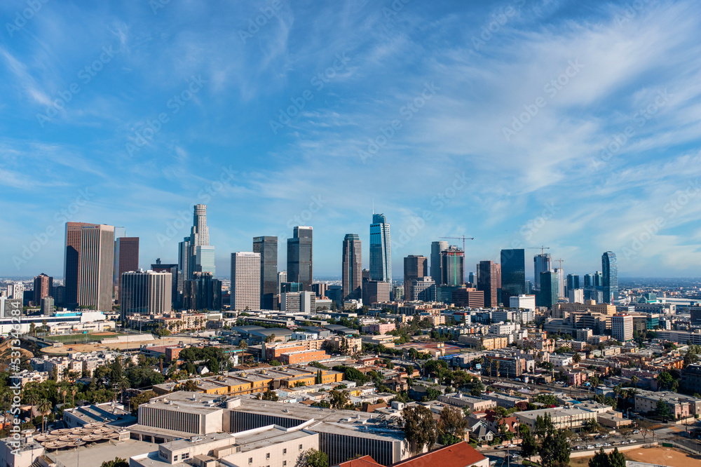 Skyline of Down Town Los Angeles California, 