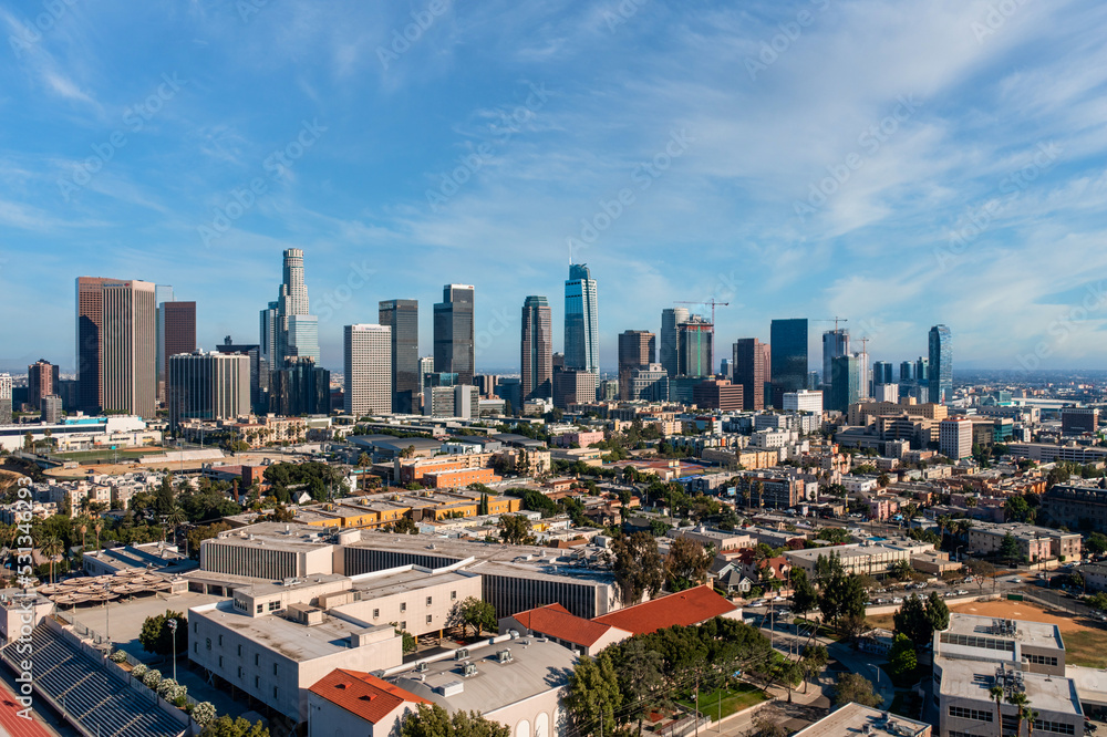 Skyline of Down Town Los Angeles California, 