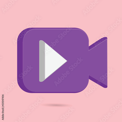 Video recording multimedia icon illustration