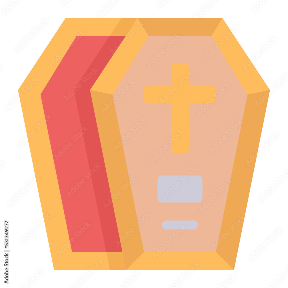 Obraz premium coffin flat icon