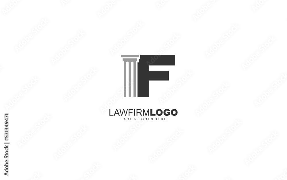 F logo law for branding company. justice template vector illustration for your brand. F logo law for branding company. justice template vector illustration for your brand.