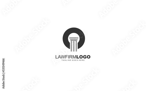 O logo law for branding company. justice template vector illustration for your brand.