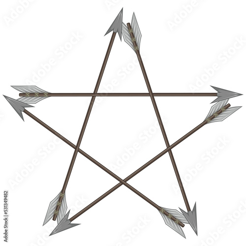 Star Shaped Arrows Vector Design