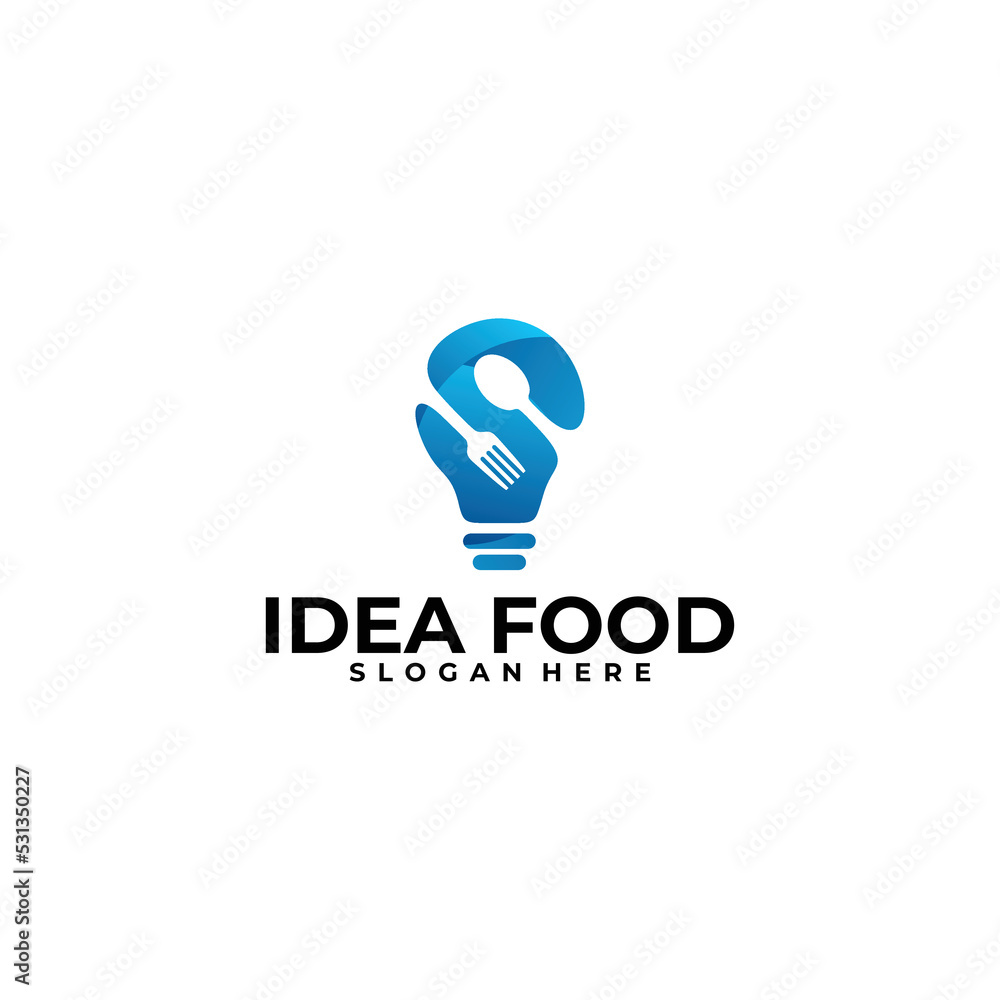 idea food logo vector design template idea food logo vector design template